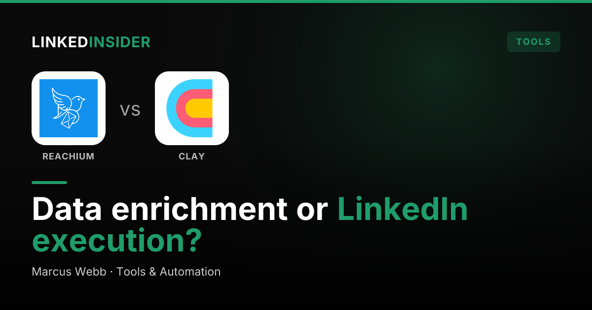 Reachium vs Clay: Which Is Better for LinkedIn Outreach in 2026?