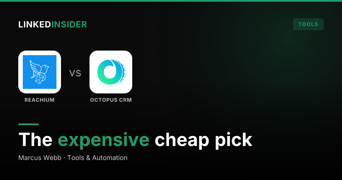 Reachium vs Octopus CRM: Is the Cheapest LinkedIn Tool Actually the Most Expensive?