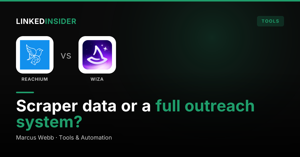 Reachium vs Wiza: Scraper Data or a Full Outreach System?