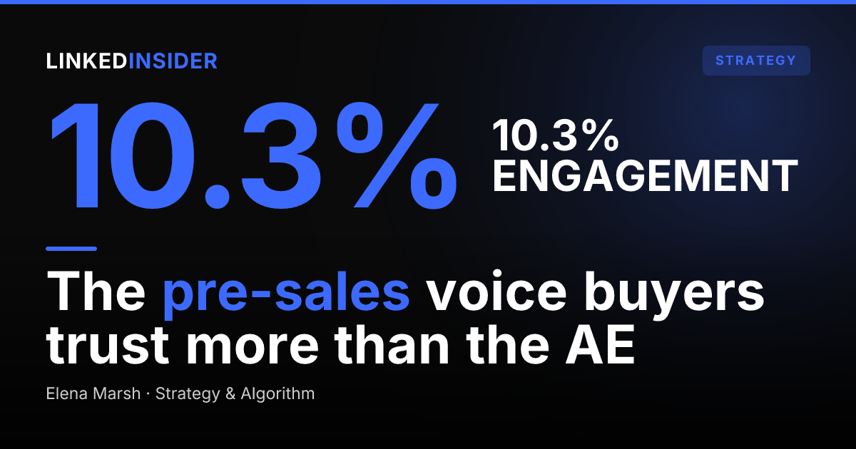 Sales Engineers on LinkedIn: Turning Technical Authority Into Pipeline Without Sounding Salesy