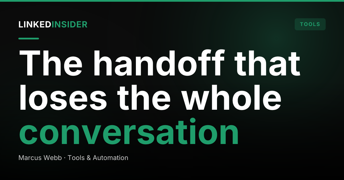 The SDR-to-AE Handoff for LinkedIn-Sourced Meetings