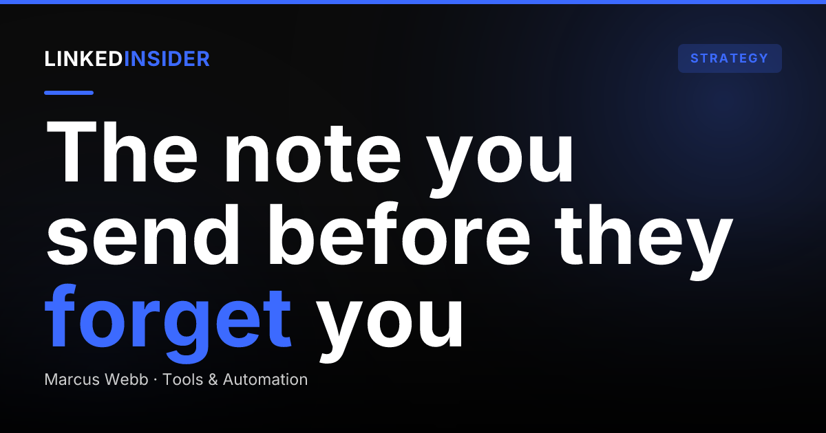 Conference and Trade-Show Follow-Up on LinkedIn: The Message After You Met