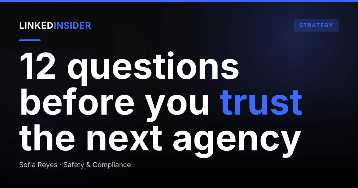 Vetting a DFY LinkedIn Provider After a Restriction: the 12-Point Checklist
