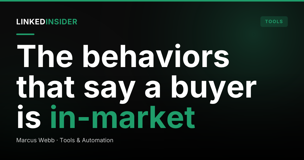 What Are Buying Signals? Reading B2B Intent on LinkedIn (RevOps Guide)